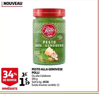 Pesto Alla Genovese Polli 190g