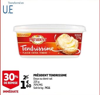Auchan President Tendrissime 225g aanbieding