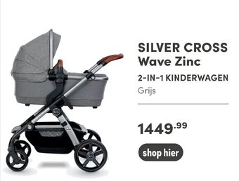 Baby & Tiener Silver Cross Wave Zinc 2-in-1 Kinderwagen aanbieding