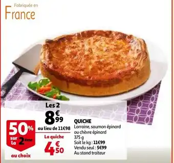 Auchan Quiche 375g aanbieding