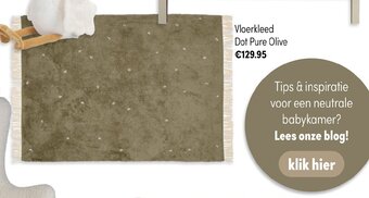 Baby & Tiener Vloerkleed Dot Pure Olive aanbieding