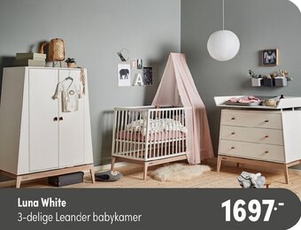 Baby & Tiener Luna White 3-delige Leander babykamer aanbieding