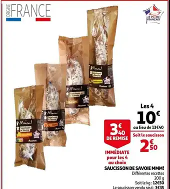 Auchan Saucisson De Savoie MMM! 200g aanbieding
