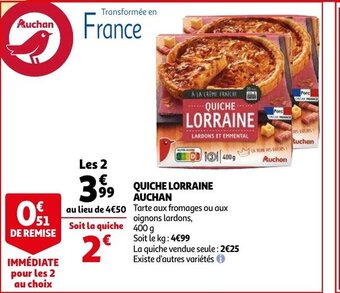 Auchan Quiche Lorraine Auchan 400g aanbieding