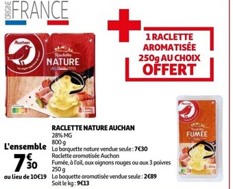 Auchan Raclette Nature Auchan 800g aanbieding