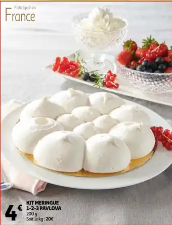 Auchan Kit Meringue 1-2-3 Pavlova 200g aanbieding