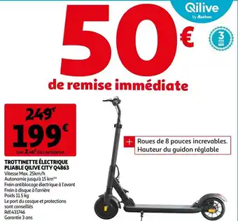 Auchan Trottinette Electrique Pliable Qilive City Q4836 aanbieding