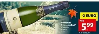 Lidl Crémant de bourgogne brut aanbieding