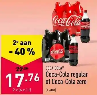 ALDI Coca-cola regular of coca-cola zero aanbieding