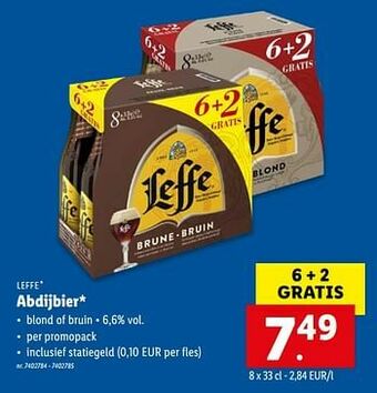 Lidl Leffe Abdijbier aanbieding