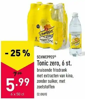 ALDI Tonic zero aanbieding