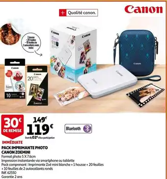 Pack Imprimante Photo Canon Zoemini