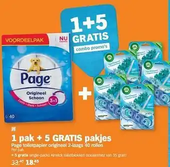 Albert Heijn Page toiletpapier origineel aanbieding