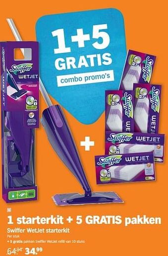 Albert Heijn Swiffer wetjet starterkit aanbieding