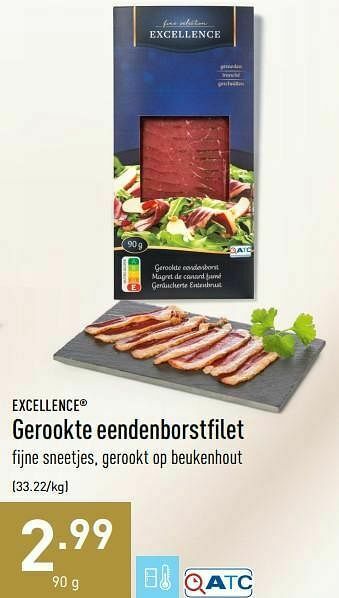 ALDI Gerookte eendenborstfilet aanbieding