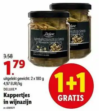 Lidl Kappertjes in wijnazijn aanbieding