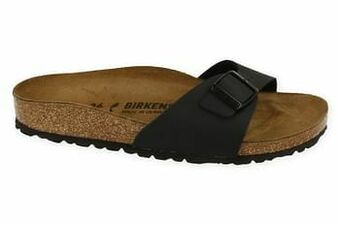 Berca Shoes Birkenstock Pantoffel Dames Madrid Black Narrow Fit - Zwart aanbieding
