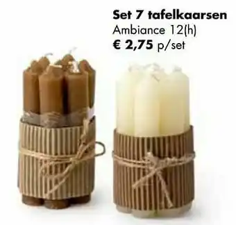 Europoint Set 7 tafelkaarsen aanbieding