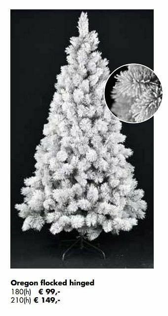 Europoint Kerstboom oregon flocked hinged aanbieding