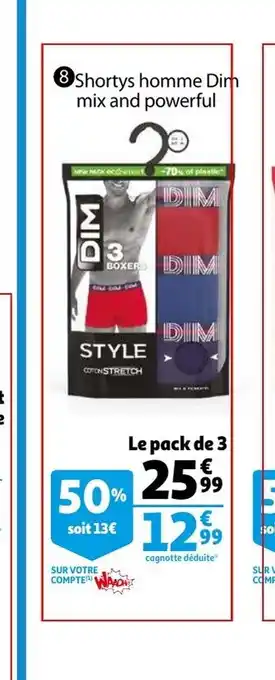 Shortys Homme Dim Mix and Powerful