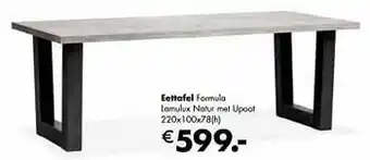 Eettafel formula lamulux natur met upoo
