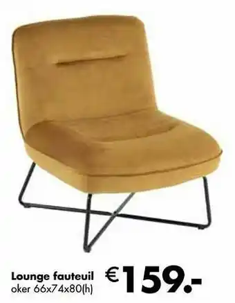 Lounge fauteuil oker