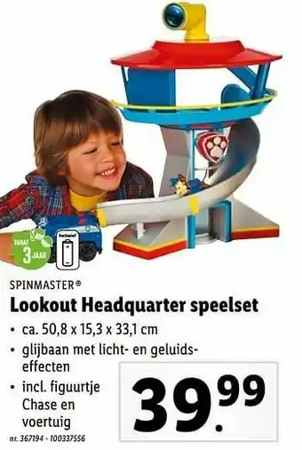 Lidl Lookout headquarter speelset aanbieding