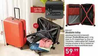ALDI Ultralichte trolley aanbieding