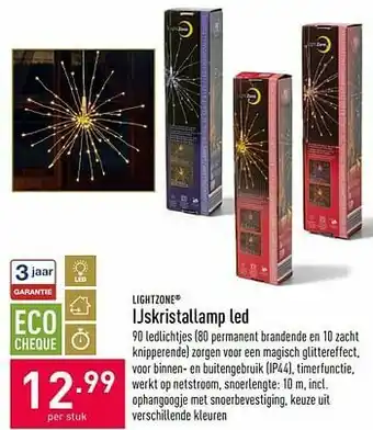 ALDI Ijskristallamp led aanbieding