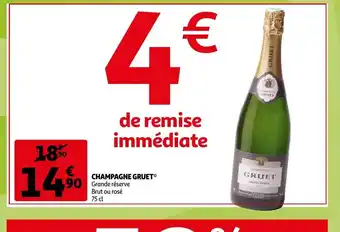 Auchan Champagne Gruet 75cl aanbieding