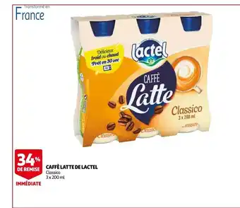 Auchan Caffe Latte De Lactel 3 x 200 ml aanbieding
