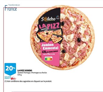 Auchan La Pizz Sodebo 470g aanbieding