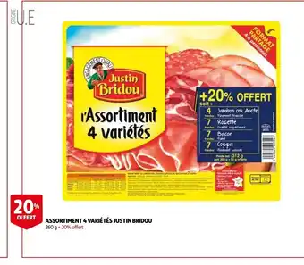 Auchan Assortiment 4 Varietes Justin Bridou aanbieding