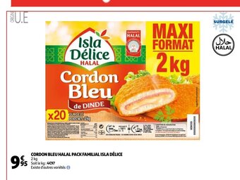Auchan Cordon Bleu Halal Pack Familial Isla Delice 2kg aanbieding