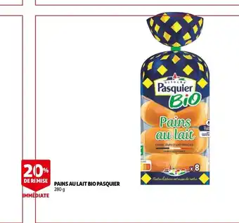 Auchan Pains Au Lait Bio Pasquier 280g aanbieding