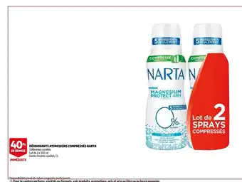 Deodorants Atomiseurs Compresses Narta 2 x 100 ml