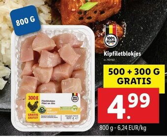 Lidl Kipfiletblokjes 800g aanbieding