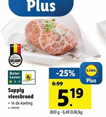 Lidl Sappig vleesbrood aanbieding