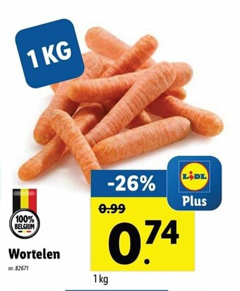 Lidl Wortelen 1kg aanbieding
