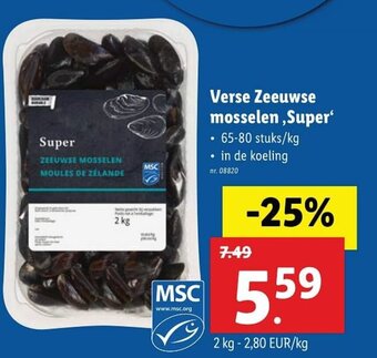 Lidl Verse Zeeuwse mosselen ,Super aanbieding