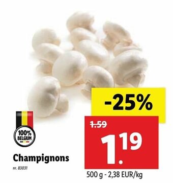 Lidl Champignons aanbieding