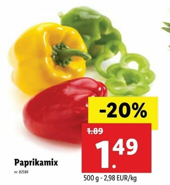 Lidl Paprikamix 500g aanbieding
