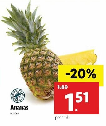 Lidl Ananas aanbieding