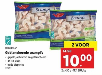 Lidl Geblancheerde scampi's aanbieding