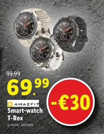Lidl Smart-watch T-Rex aanbieding