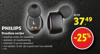 Lidl Philips Draadloze oortjes aanbieding