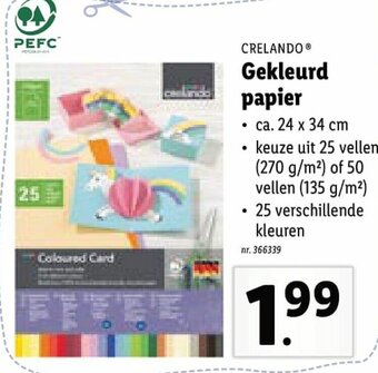 Lidl Gekleurd papier aanbieding