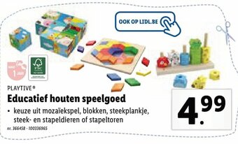 Lidl Educatief houten speelgoed aanbieding