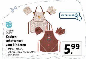 Lidl Keukenschortenset voor kinderen aanbieding