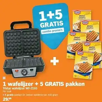 Albert Heijn Tristar wafelijzer wf-2195 400gram aanbieding